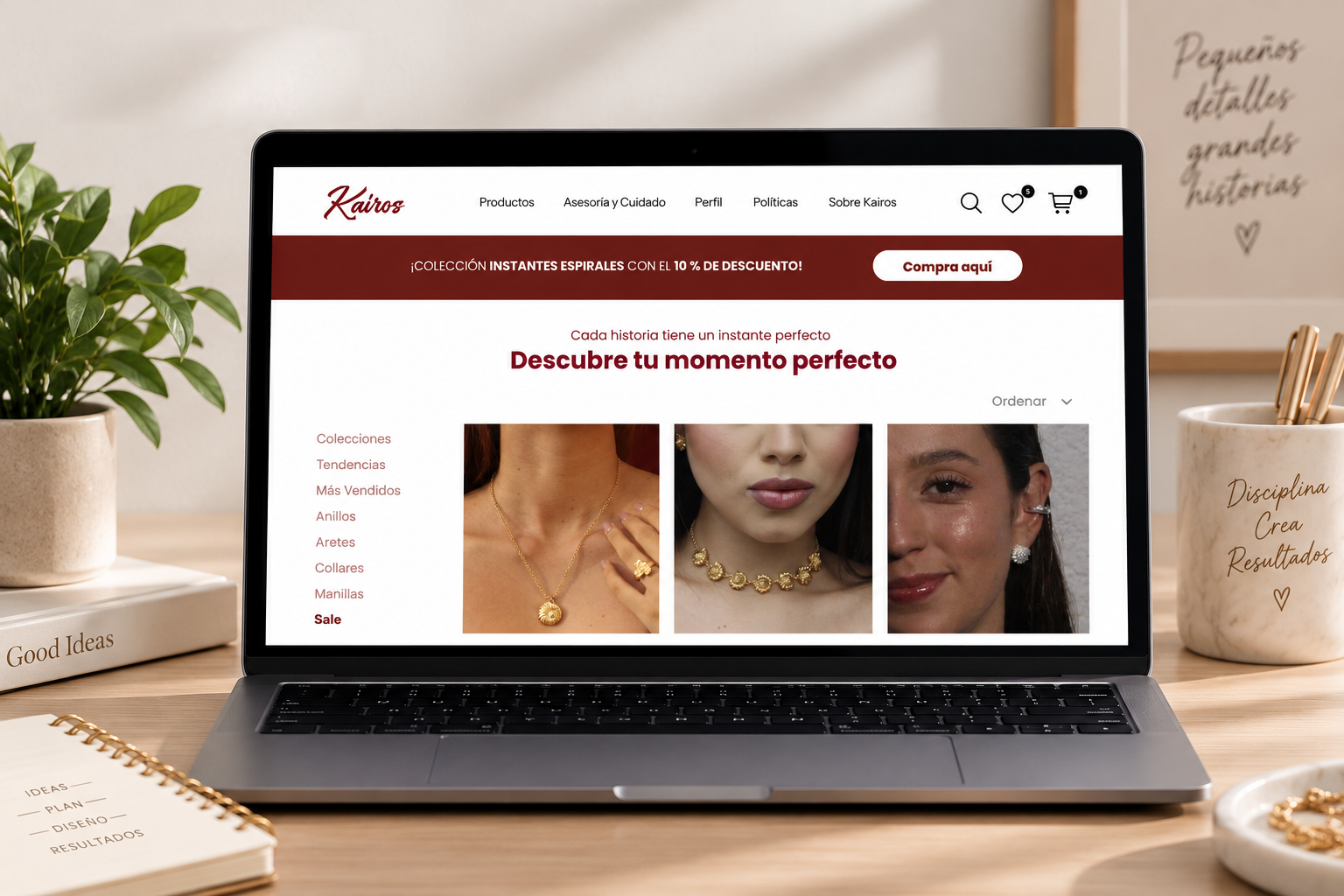 Diseño web estratégico para Kairos Accesorios